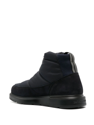 Shop Canada Goose Crofton Puffer Zip-front Boots In Blue