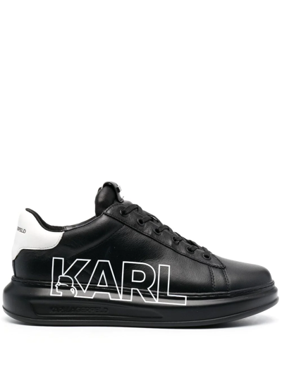 Shop Karl Lagerfeld Kapri Low-top Sneakers In 黑色