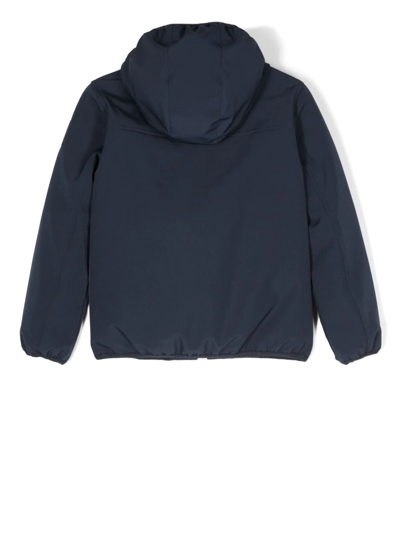 Shop North Sails Logo-trim Hooded Jacket In Blue