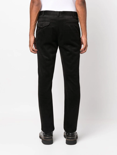 Shop Comme Des Garçons Homme Deux Eco Suede Straight-leg Trousers In 黑色