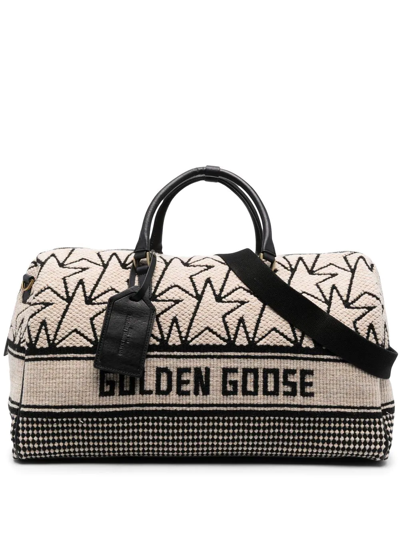 Shop Golden Goose Logo-jacquard Tote Bag In 白色