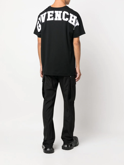Shop Givenchy Logo-patch Cotton T-shirt In 黑色