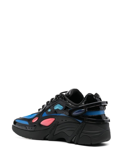 Shop Raf Simons Cylon-21 Lace-up Sneakers In 黑色