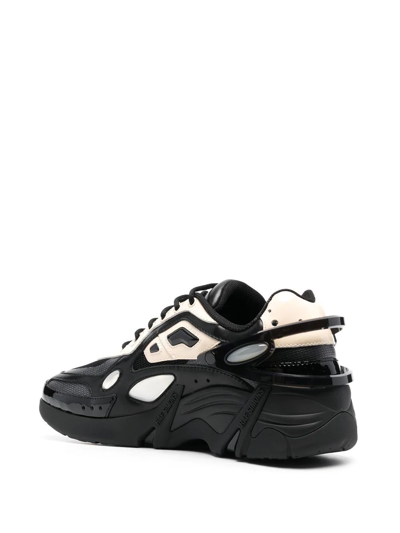 Shop Raf Simons Cylon-21 Lace-up Sneakers In 黑色