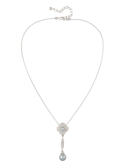 Pre-owned Nina Ricci 1990s Crystal-embellished Necklace In 银色