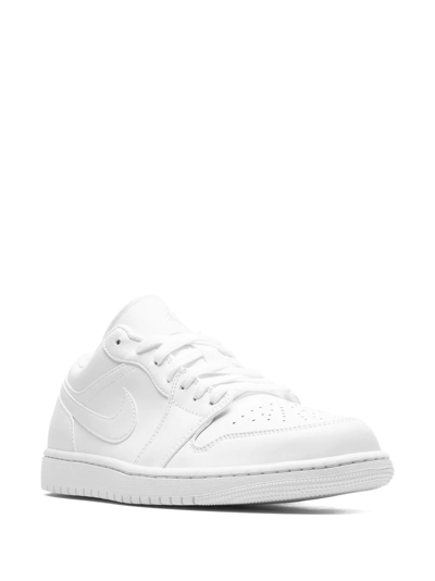 Shop Jordan Air  1 Low "white/white-white" Sneakers