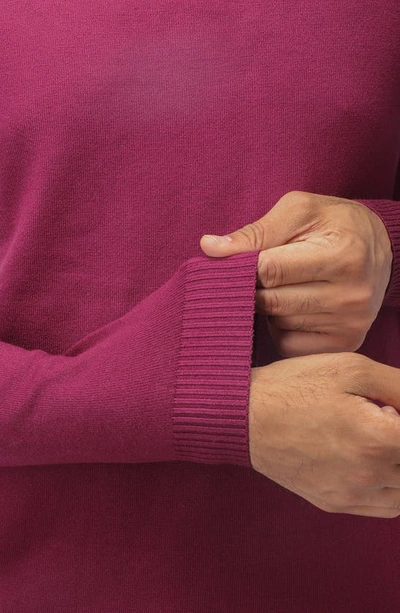 X-ray Core Mock Neck Knit Sweater In Plum