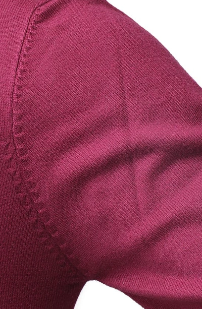 X-ray Core Mock Neck Knit Sweater In Plum