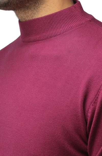 X-ray Core Mock Neck Knit Sweater In Plum