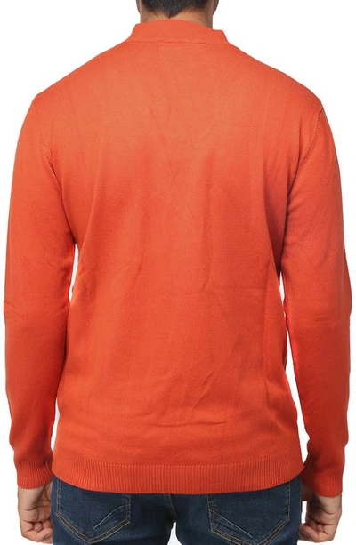 X-ray Core Mock Neck Knit Sweater In Brick