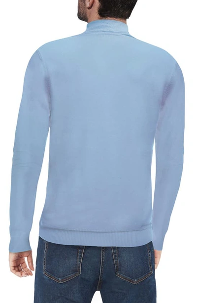 X-ray Core Mock Neck Knit Sweater In Powder Blue