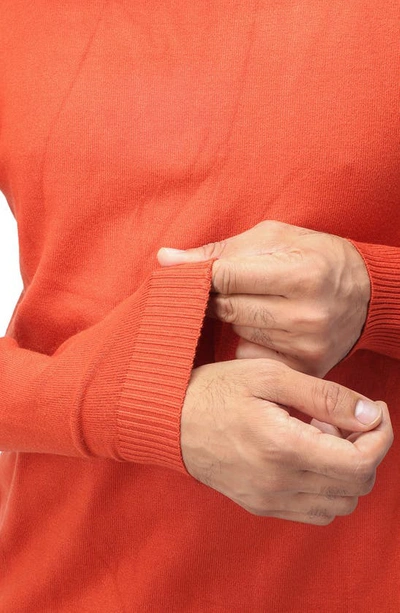 X-ray Core Mock Neck Knit Sweater In Brick