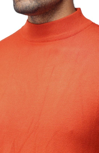 X-ray Core Mock Neck Knit Sweater In Brick