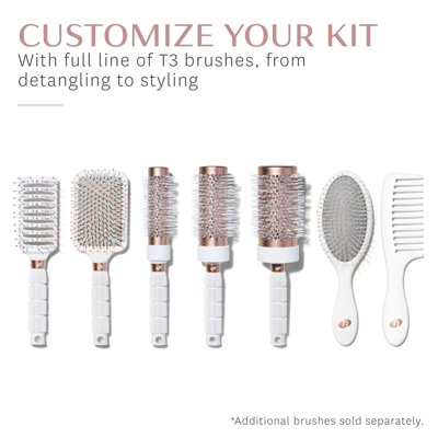 T3 Volume 3.0 Round Professional Ceramic-coated Brush In Colorless