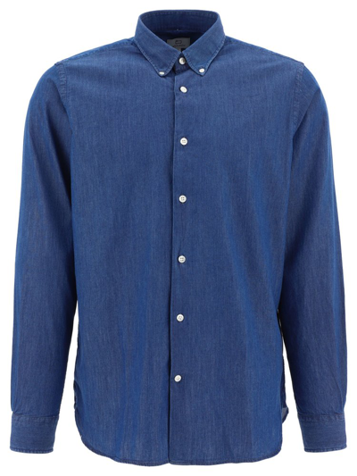 Shop Woolrich Buttoned Long In Blue