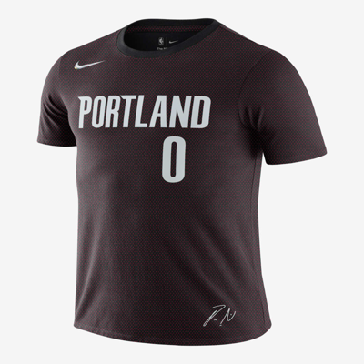 Shop Nike Damian Lillard Trail Blazers  Men's Nba T-shirt In Black