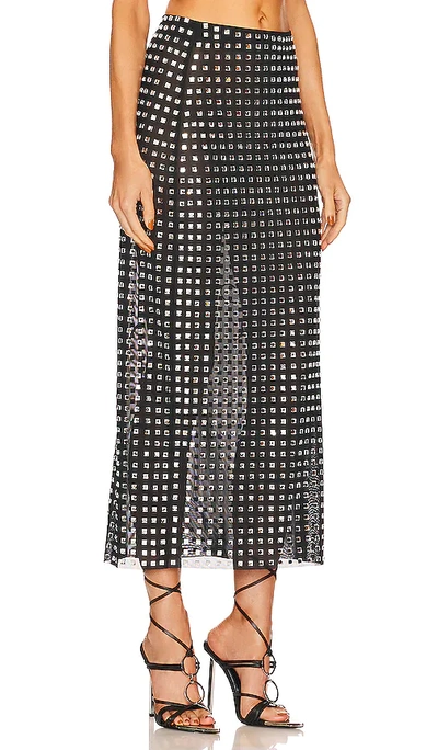 Shop Nbd Zenni Skirt In Black & Silver