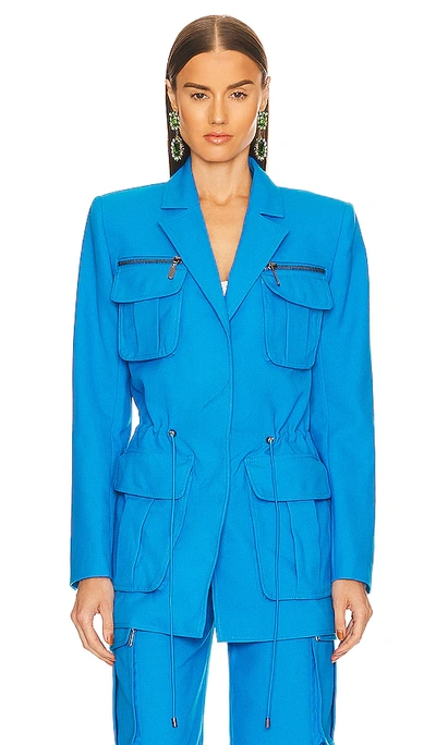 Shop Dundas X Revolve Grace Blazer In Turquoise Blue