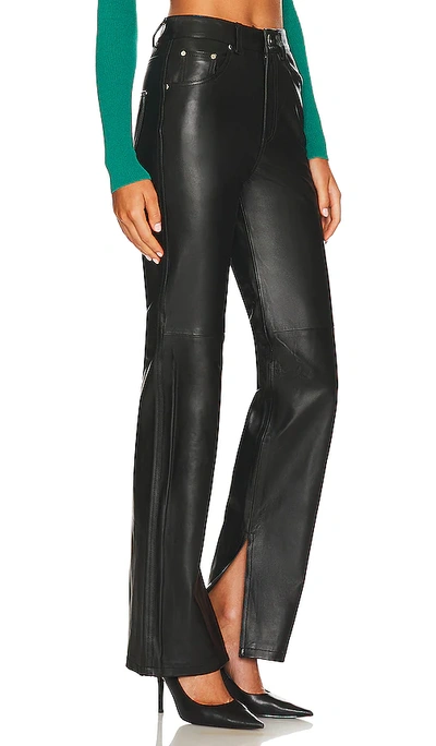 Shop Nbd Claire Leather Pant In Black