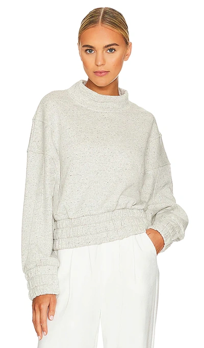 Shop Varley Dunbar Sweatshirt In Ivory Fleck Marl