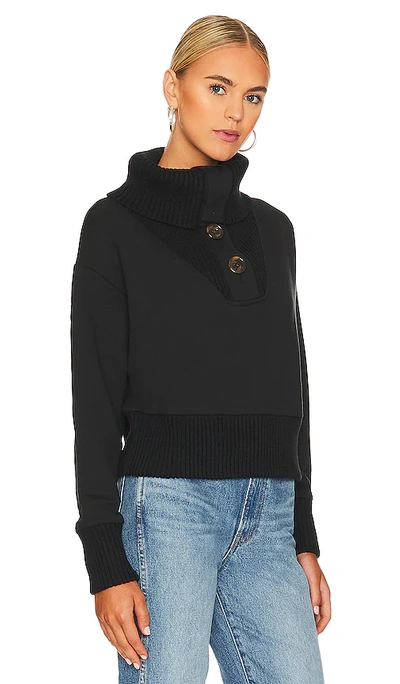 Varley Milan Cotton-blend Sweater In Black