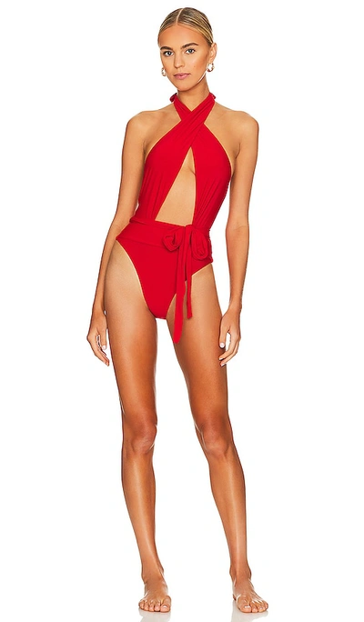 Shop Pq Alex One Piece In Red Coral