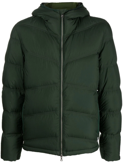 Shop Orlebar Brown Padded Hooded Jacket In Green