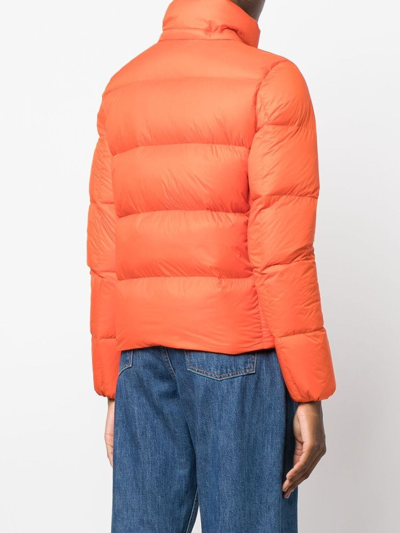 Shop Calvin Klein Jeans Est.1978 Logo-print Down Puffer Jacket In Orange