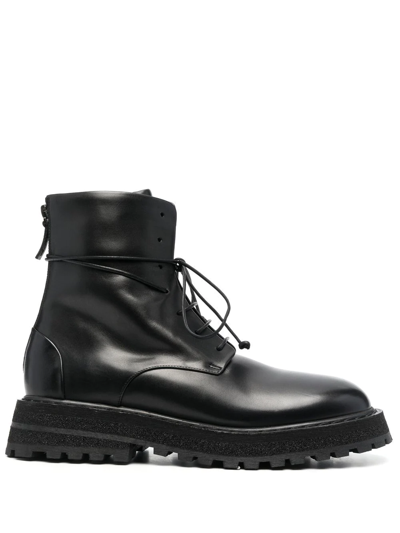 Shop Marsèll Lace-up Ankle Leather Boots In Schwarz