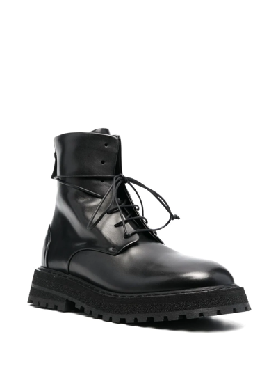 Shop Marsèll Lace-up Ankle Leather Boots In Schwarz