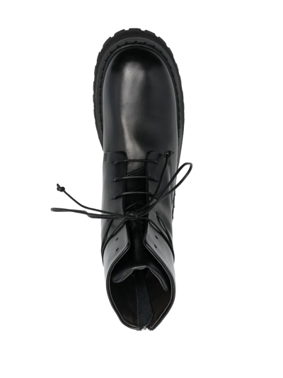 Shop Marsèll Lace-up Ankle Leather Boots In Schwarz