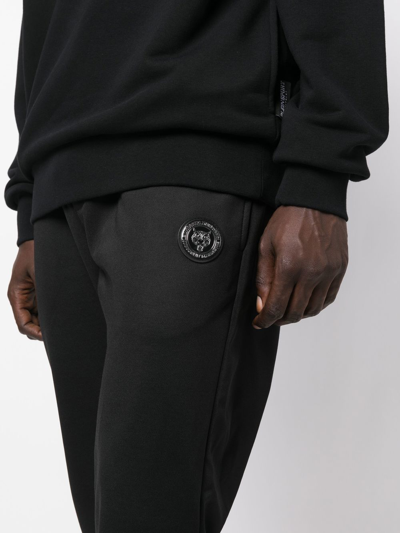 Shop Plein Sport Tiger-head Motif Track Pants In Black
