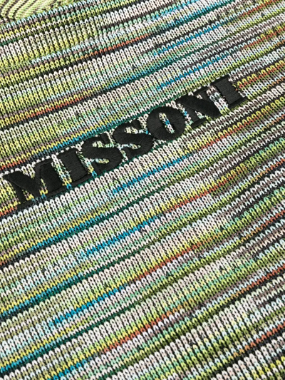 Shop Missoni Embroidered-logo Cotton Tote-bag In Grün