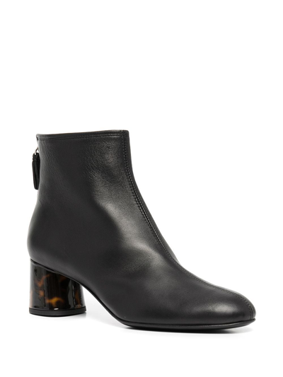 Shop Agl Attilio Giusti Leombruni Veta Precious Leather Ankle Boots In Schwarz