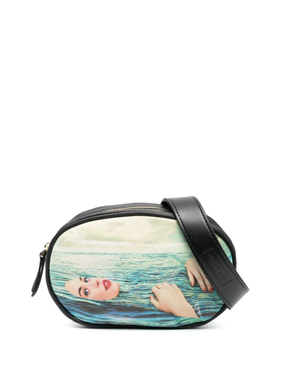 Shop Seletti Toiletpaper Seagirl Graphic-print Belt Bag In Black