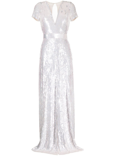 Shop Temperley London Ray Sequin-embellished Gown In Rosa