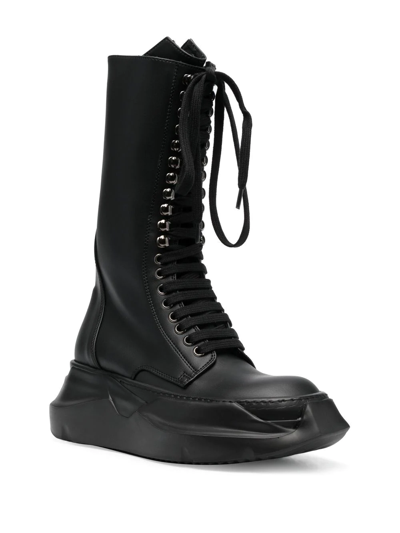 Rick Owens Drkshdw Army Abstract Boots In Black | ModeSens