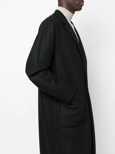 Shop Hevo Single-breasted Coat In Black