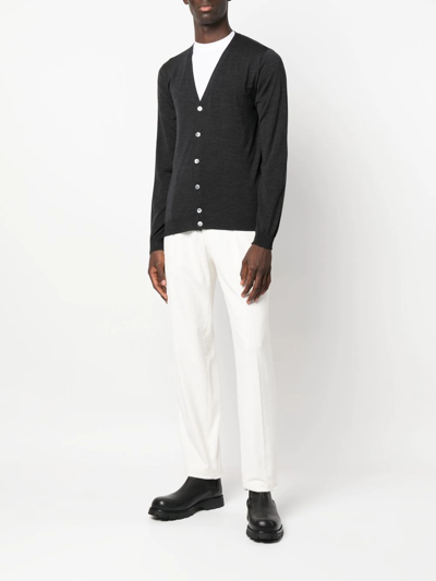 Zanone Button-up Knitted Cardigan In Black