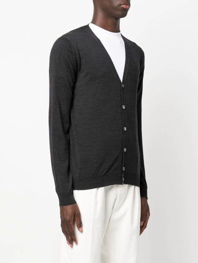 Zanone Button-up Knitted Cardigan In Black