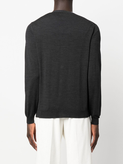 Zanone Button-up Knitted Cardigan In Black