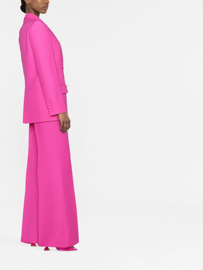 Shop Valentino Flared Tailored Trousers In Pink