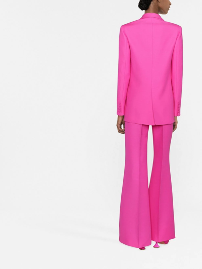 Shop Valentino Flared Tailored Trousers In Pink