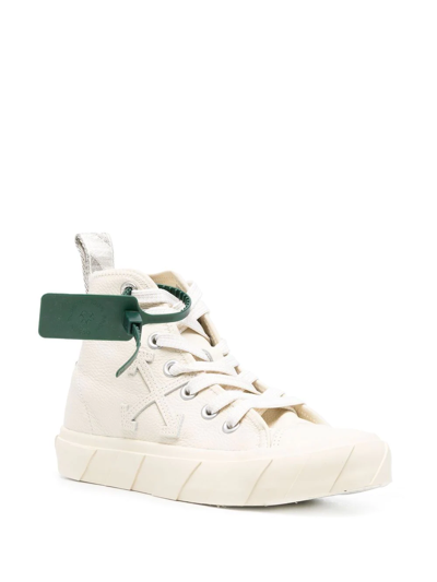 Shop Off-white Vulcanized High-top Sneakers In Nude