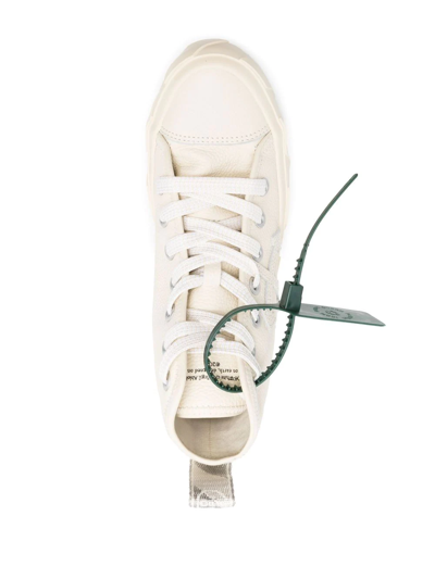 Shop Off-white Vulcanized High-top Sneakers In Nude