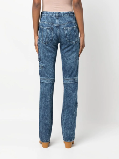 Isabel Marant Vokayo Utility Straight Leg Nonstretch Jeans In Blau