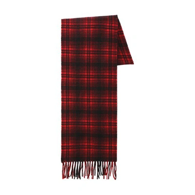 Shop Woolrich Hunting Cashmere Scarf In Red_hunting