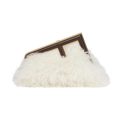 Shop Fendi First Small Bag In White