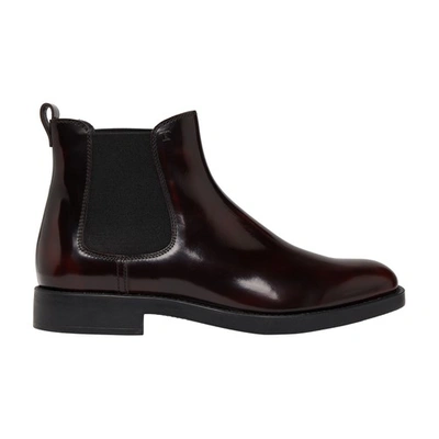 Shop Tod's Chelsea Leather Boots In Mosto