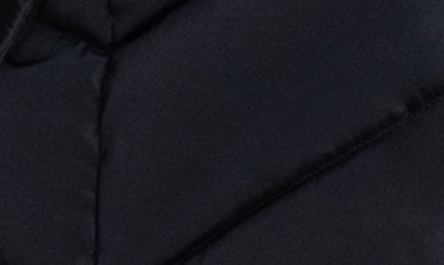 Shop London Fog Faux Fur Trim Hooded Water-resistant Puffer Jacket In Black